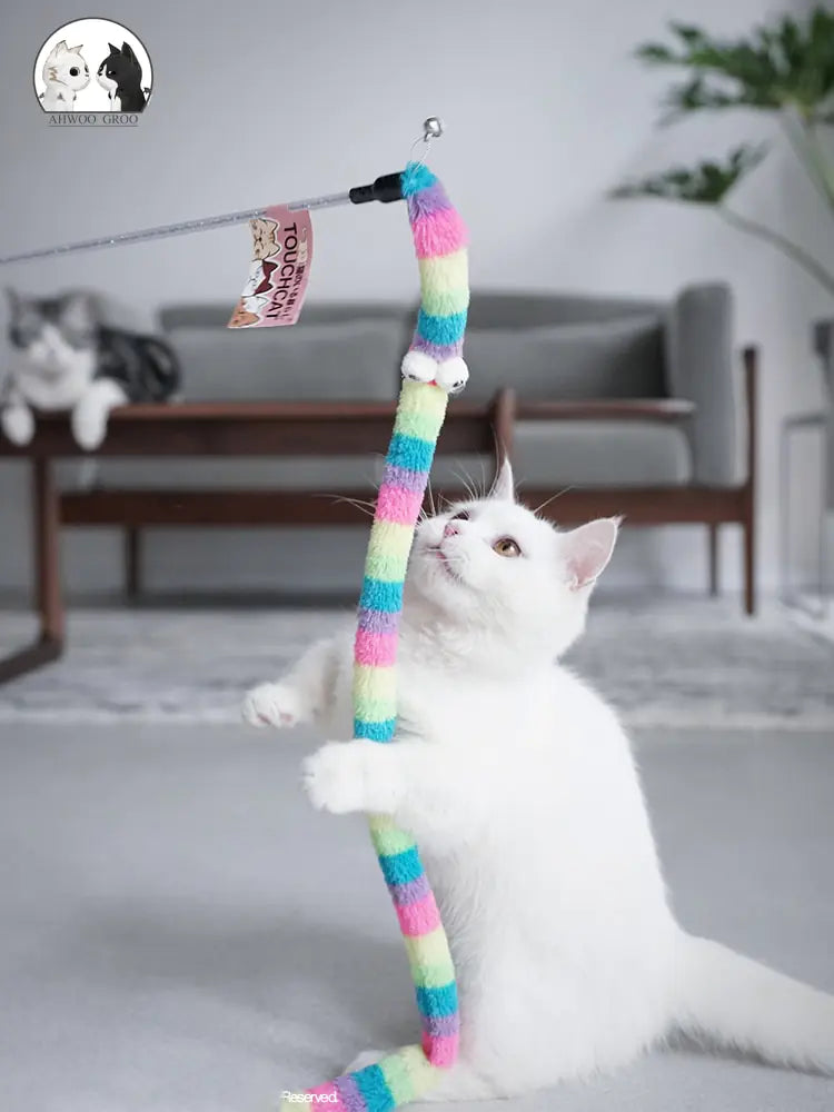 Varita de Peluche Para Gatos