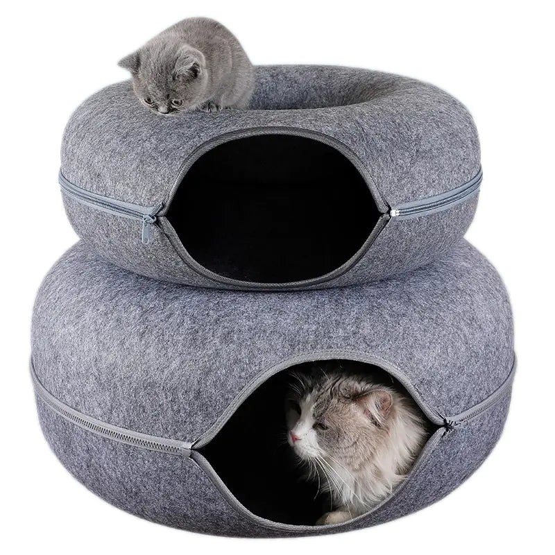 Túnel en Forma de Dona Para Gatos